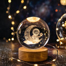 Luminária Bola de Cristal Galáxia 3D