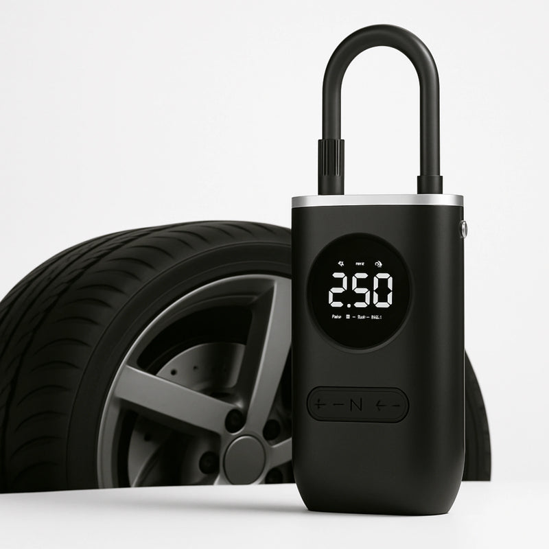 Compressor Digital Portátil 150 PSI – Inflador Recarregável com Display LED