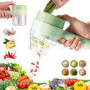Cortador Triturador Elétrico Multifuncional Aço Inoxidável Elétrico De Legumes 4 Em 1 Sem Fio Alho Com Carregamento Para Vegetai