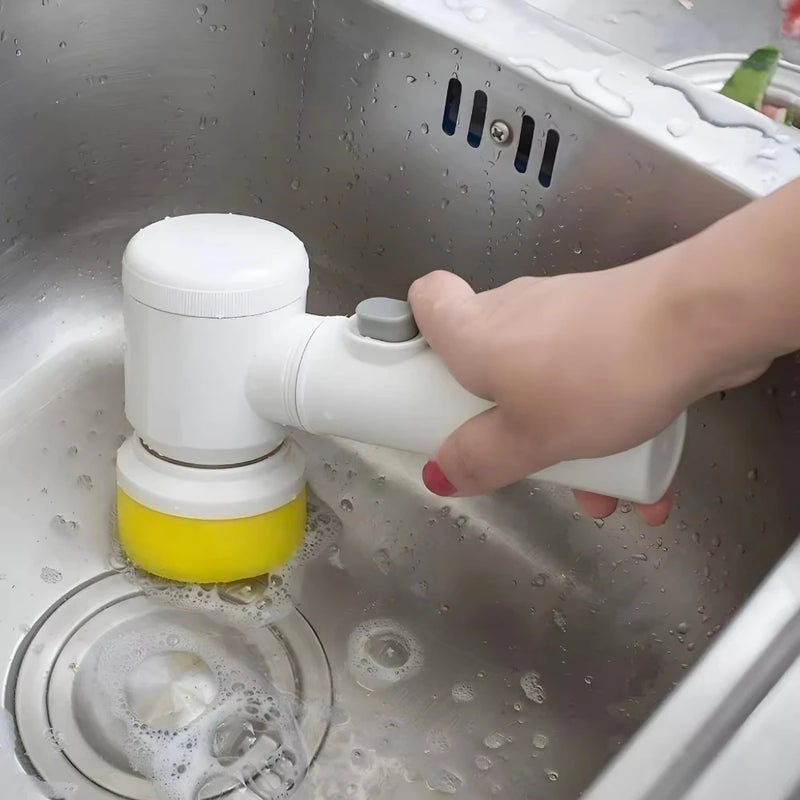 Escova de limpeza elétrica 5 em 1 sem fio portátil