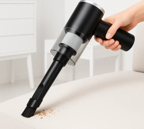 Aspirador de Pó Mini Portátil para Carros e Casa | Compacto, Recarregável via USB, Bateria de Longa Duração e Limpeza Eficiente em Qualquer Lugar