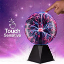 Luminária Plasma Ball de Vidro 8” com Sensor de Toque e Som – Luz Decorativa Atmosférica