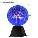 Luminária Plasma Ball de Vidro 8” com Sensor de Toque e Som – Luz Decorativa Atmosférica