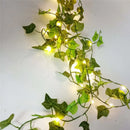 Cordão de Luz LED com Folhas Verdes Artificial – Flower Green Decorativo a Pilha