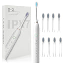 Escova Elétrica Ultrassônica Inteligente à Prova d’Água – Recarregável com 4 Cabeças Substituíveis