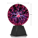 Luminária Plasma Ball de Vidro 8” com Sensor de Toque e Som – Luz Decorativa Atmosférica