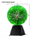 Luminária Plasma Ball de Vidro 8” com Sensor de Toque e Som – Luz Decorativa Atmosférica