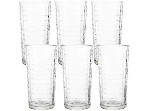 Conjunto 6 Copos de Vidro Haus Concept 255ml – Design Waffle Elegante